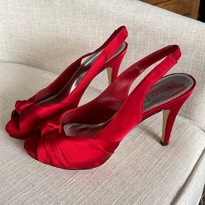 White House Black Market red heels, size 9.5